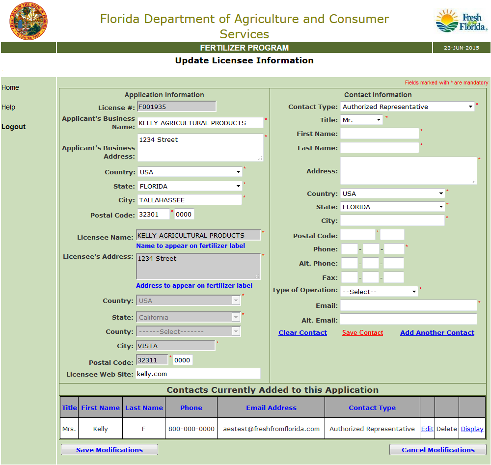 Fertilizer Web Existing User